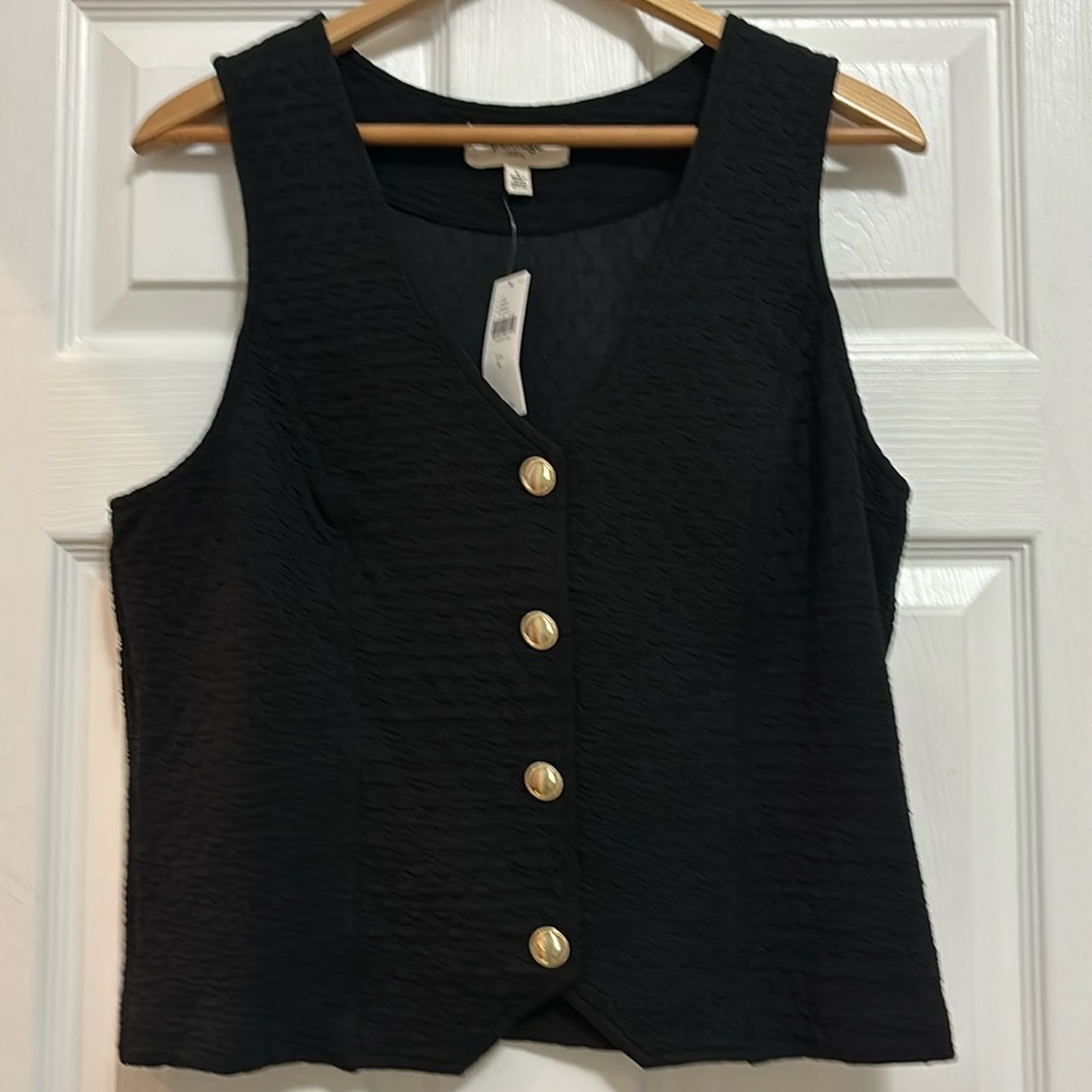 Porridge Aila Button-Front Knit Vest